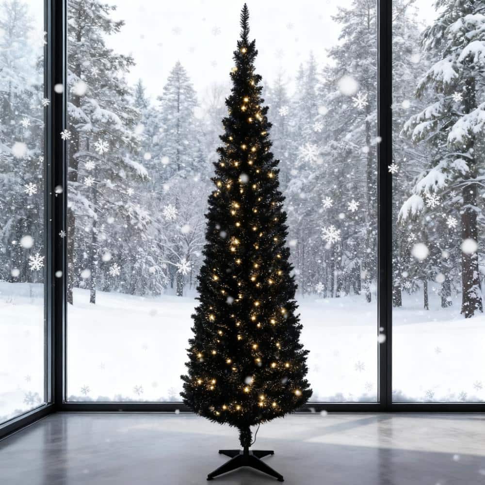 APRILSOUL - 6FT Pencil Christmas Tree - Black