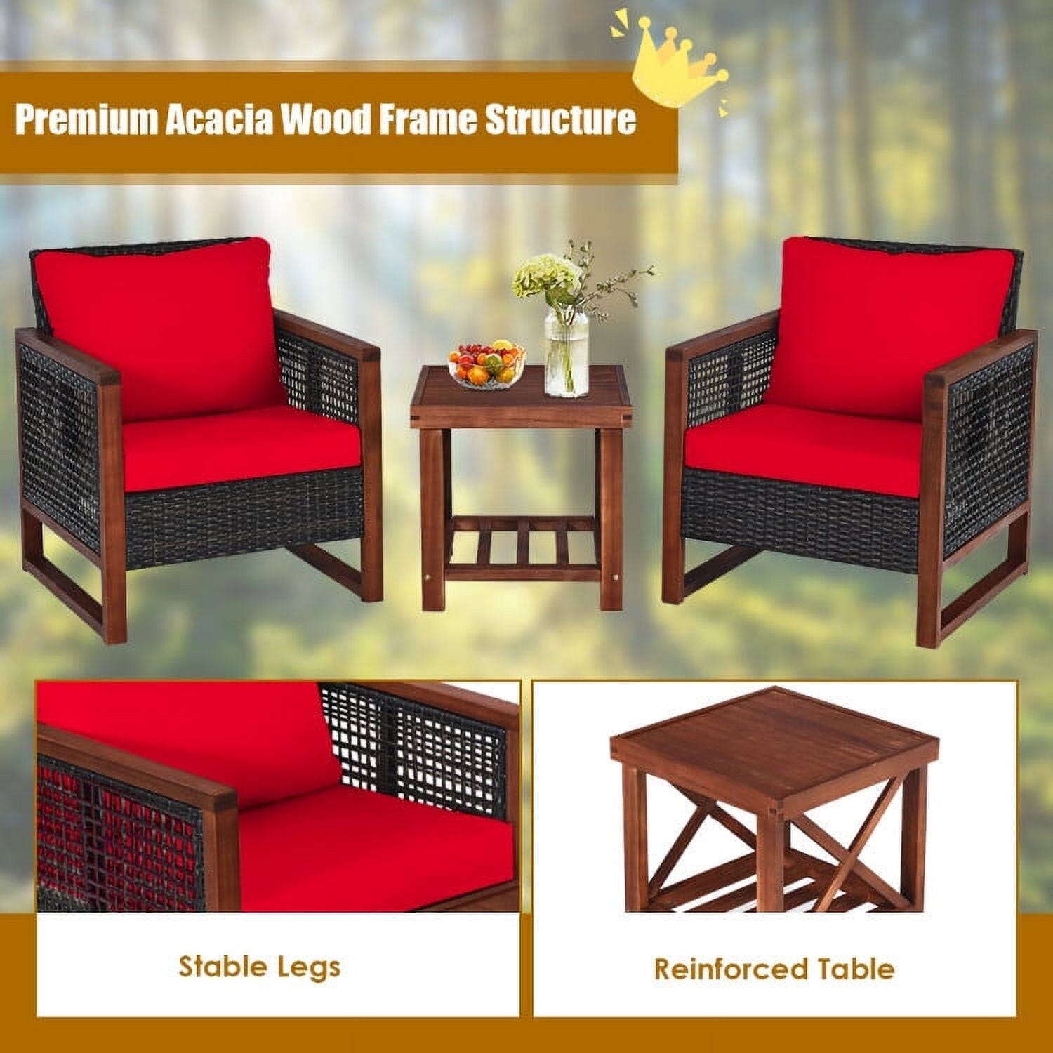 Premium Acacia Wood Frame Structure  
Stable Legs  
Reinforced Table