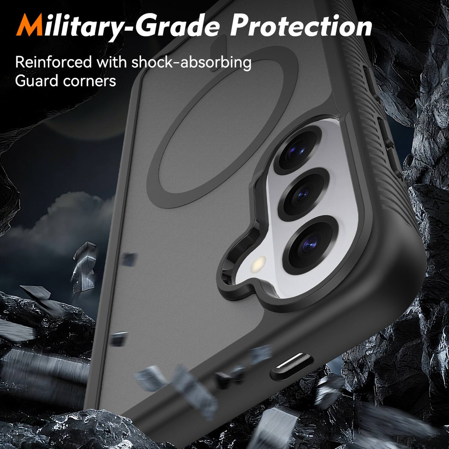 Military-Grade Protection  
Reinforced with shock-absorbing Guard corners