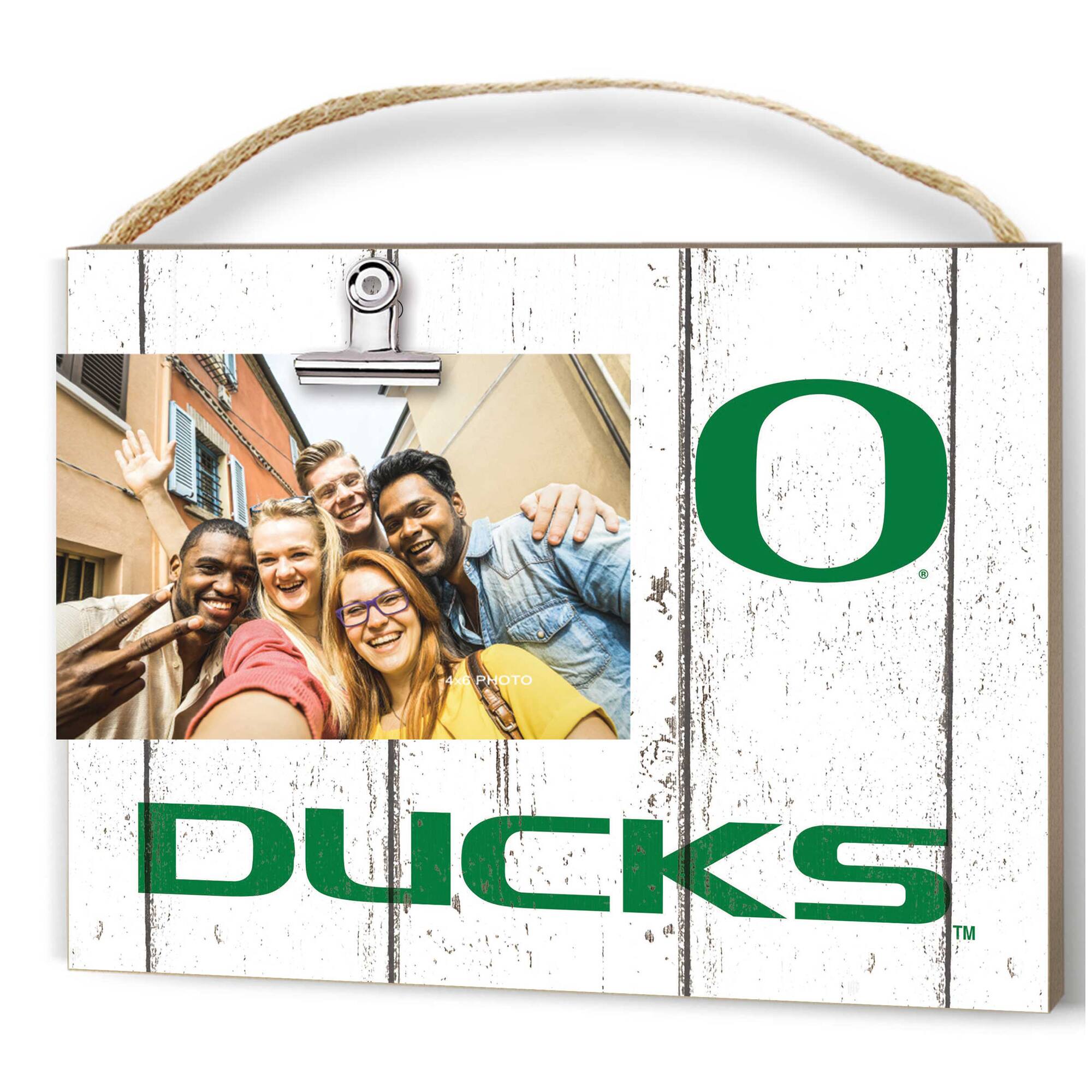 Oregon Ducks 8'' x 10'' Weathered Clip It Frame