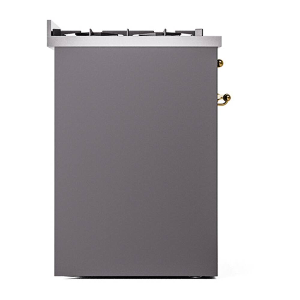 Alt View 9. ILVE - ILVE Professional Plus II 30 inch Dual Fuel Range with 5 Burners (Liquid Propane, Blue Grey) - Blue Grey.