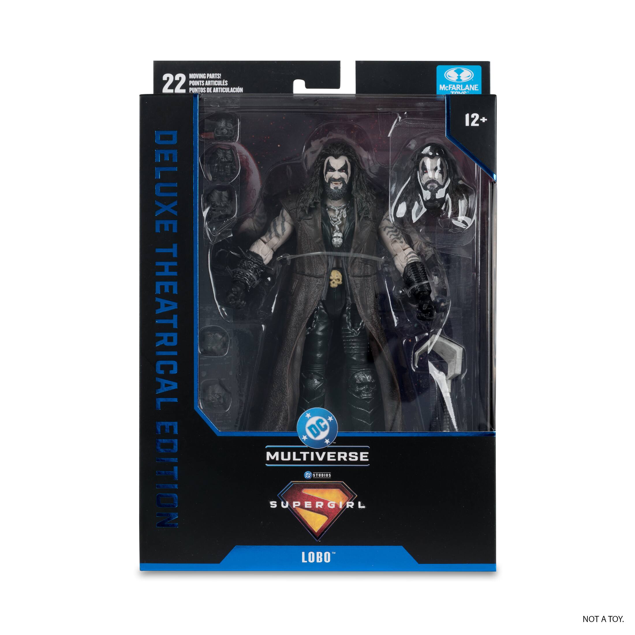MOVING PARTS 22 POINTS ARTICLES PUNTOS DE ARTICULACIÓN DELUXE THEATRICAL EDITION DC MULTIVERSE SUPERGIRL 1 1 LOBO McFARLANE 12+ NOT A TOY.