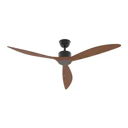 Front. Famapy - Famapy Reversible Ceiling Fan: Solid Wood Blades & Year - Round Comfort - Brown.