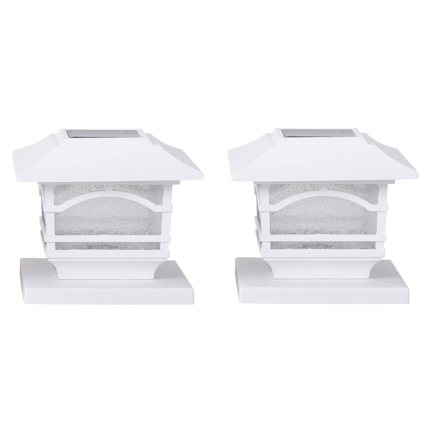 Back. MAXSA Innovations - Maxsa Innovations 41971 Mission-style Solar Post Cap And Deck Railing Lights, 2 Pack (white) - white.