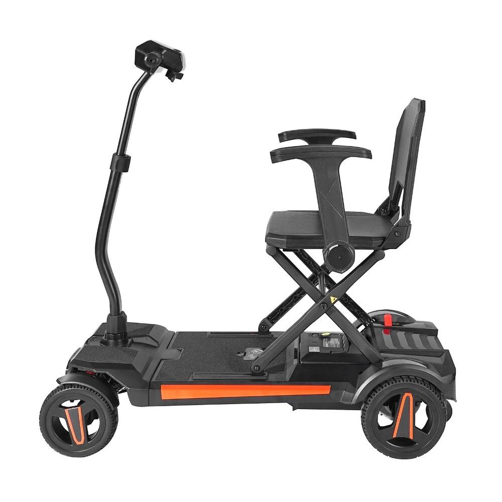 Angle. Loheer - Loheer 4-Wheel Automatic Folding Electric Mobility Scooter 265lbs - Red.