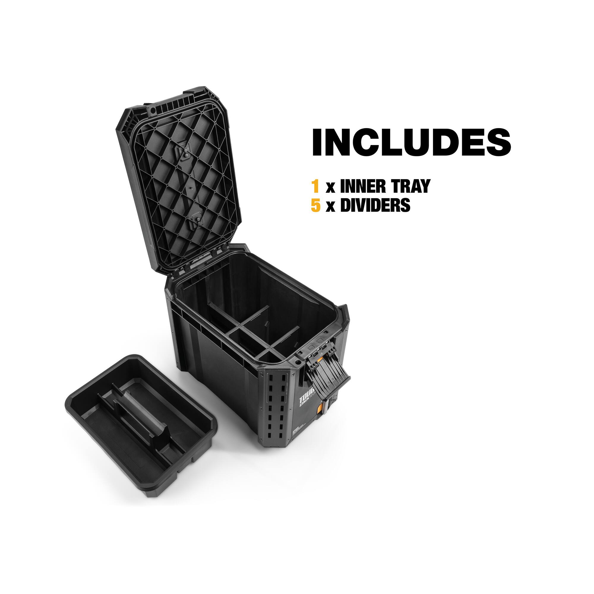 INCLUDES  
1 x INNER TRAY  
5 x DIVIDERS