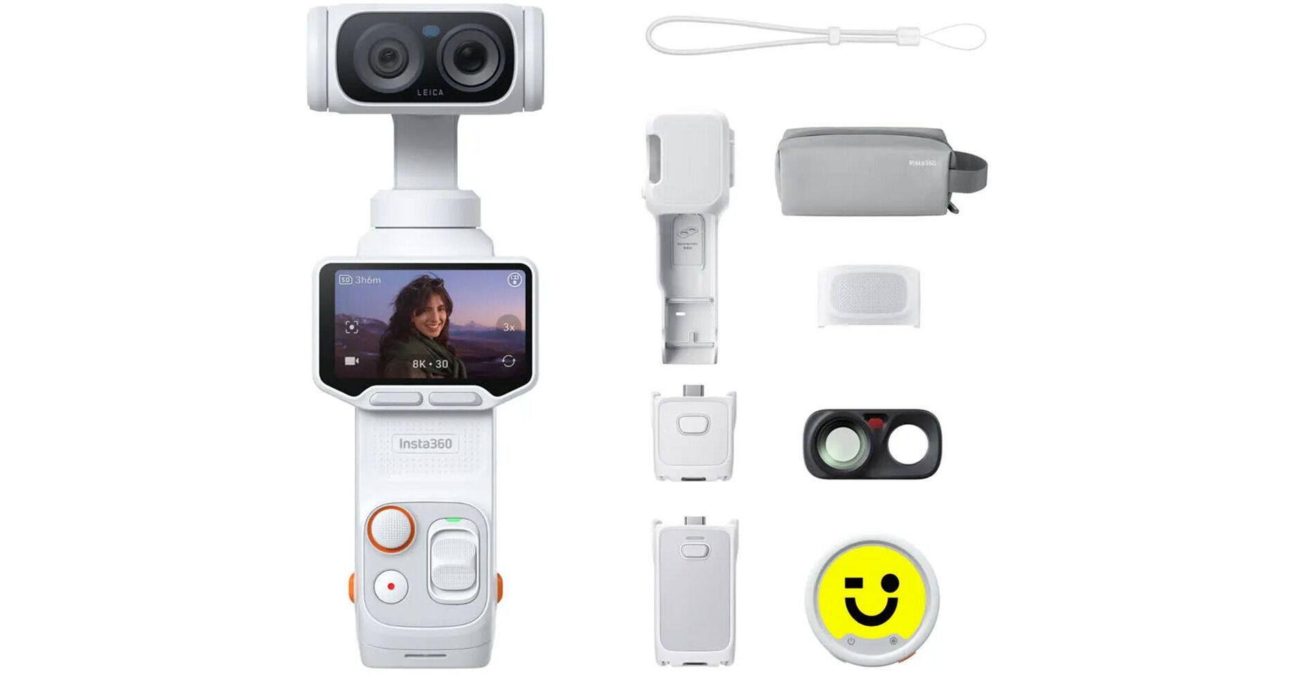 Insta360 Luna Ultra 8K AI Gimbal Camera (White) Dual 1