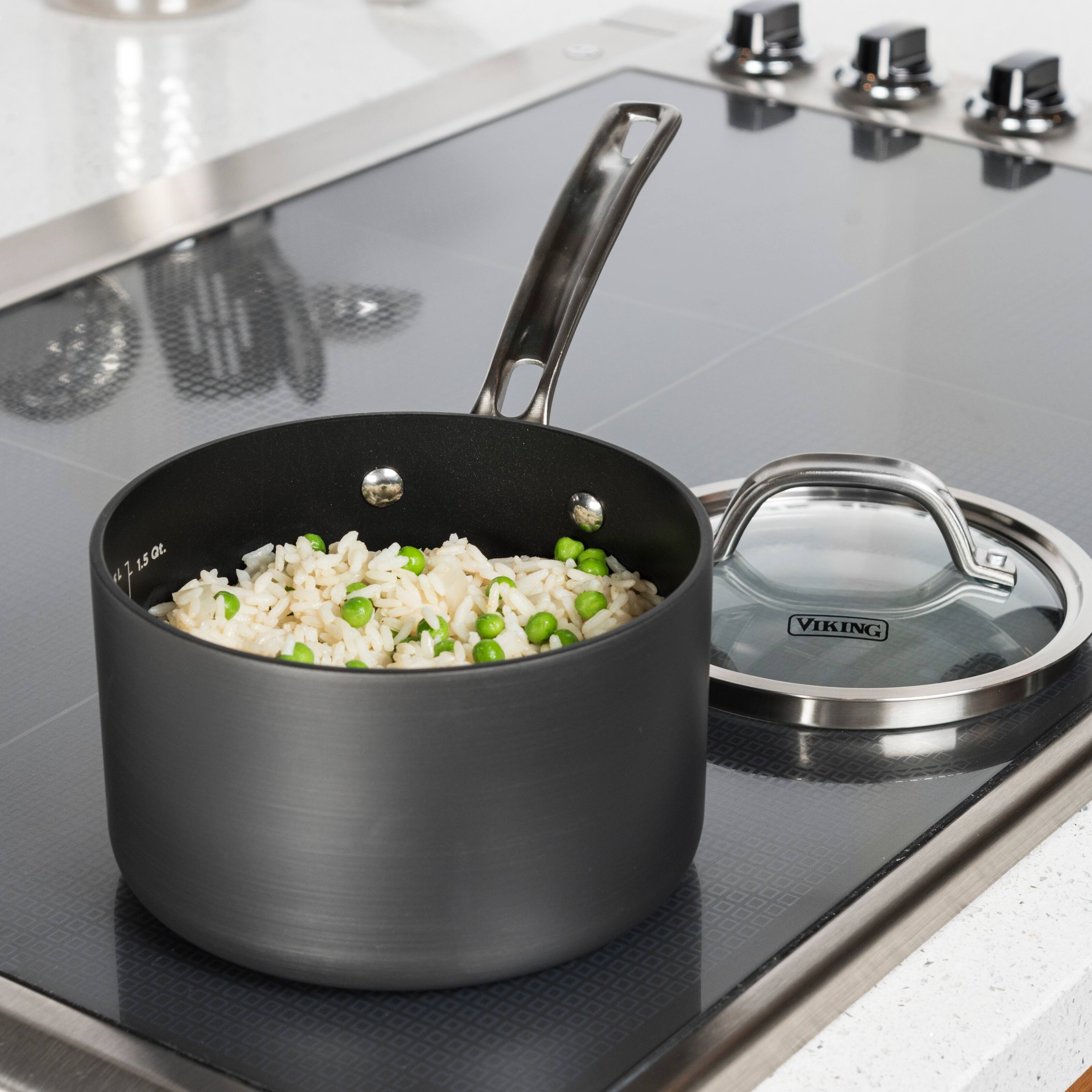 Alt View 21. Viking - Hard Anodized Nonstick, 10 Piece Cookware Set - Black.