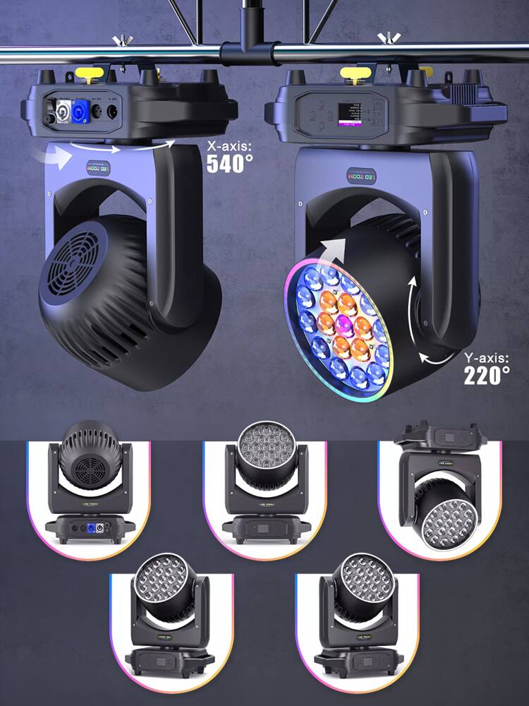 X-axis: 540°  
Y-axis: 220°