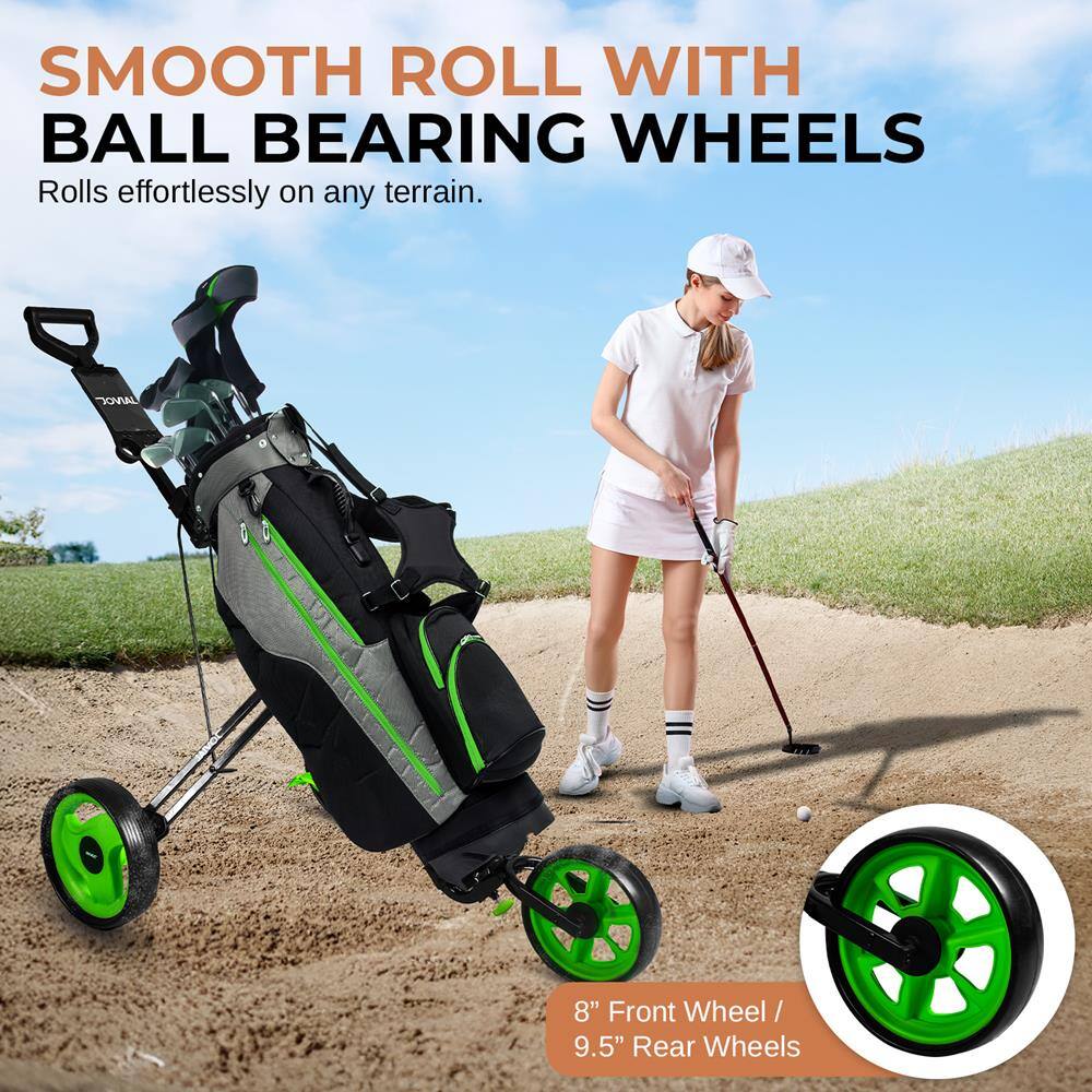 SMOOTH ROLL WITH BALL BEARING WHEELS  
Rolls effortlessly on any terrain.  

8" Front Wheel / 9.5" Rear Wheels