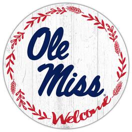 Fan Creations - Ole Miss Rebels 12" Welcome Circle Sign - Multicolor