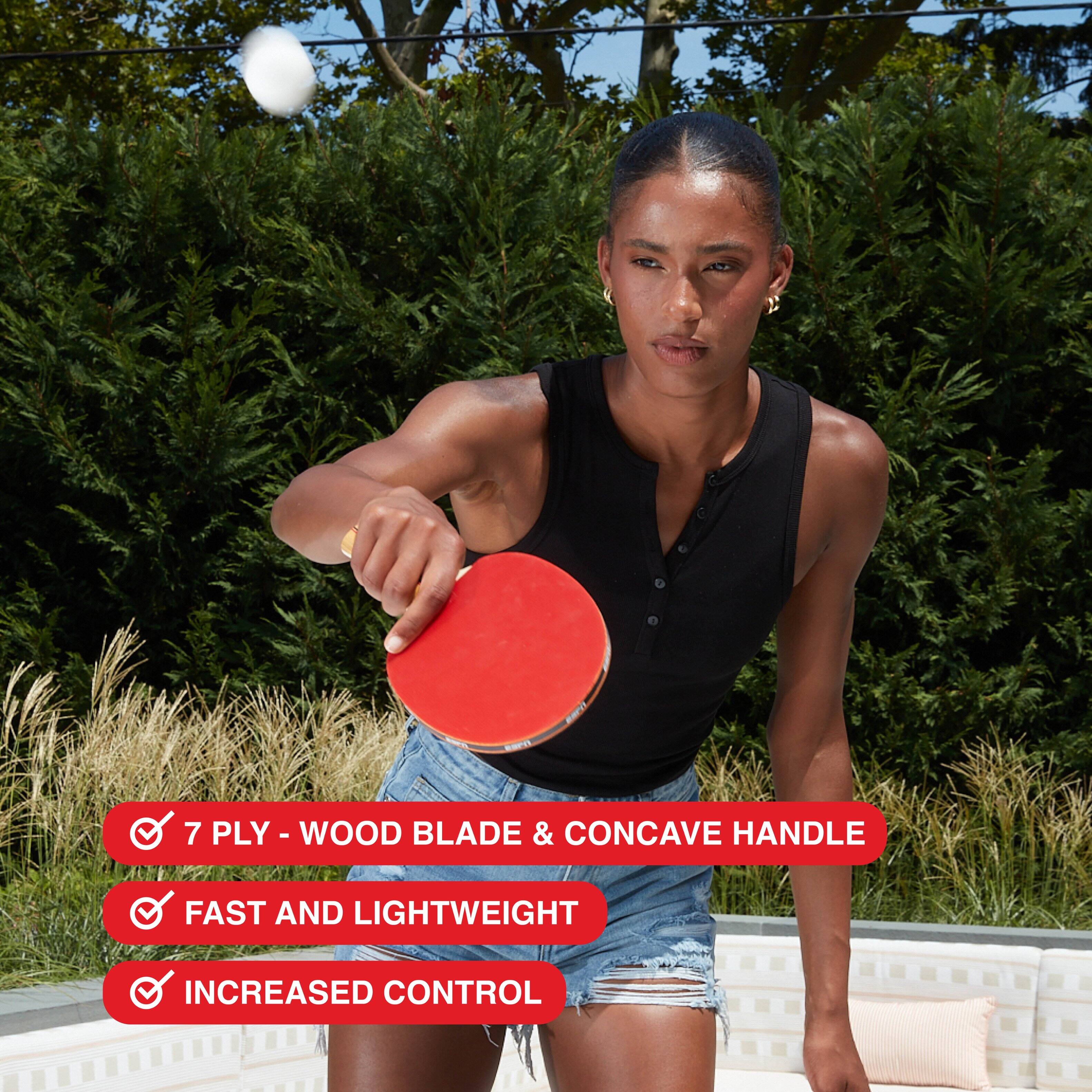 7 PLY - WOOD BLADE & CONCAVE HANDLE  
FAST AND LIGHTWEIGHT  
INCREASED CONTROL