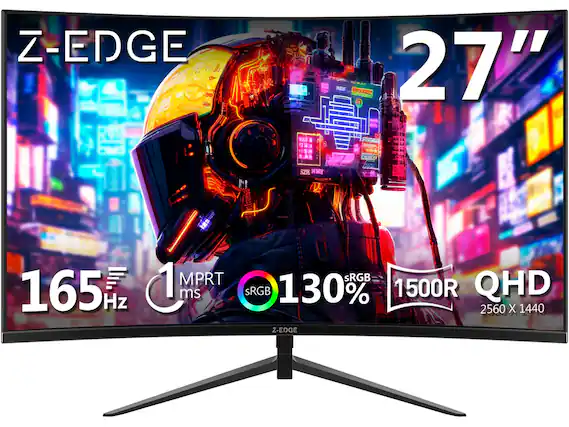 Z-EDGE
27"
165 Hz
1 ms
130% sRGB
1500R
QHD 2560 x 1440