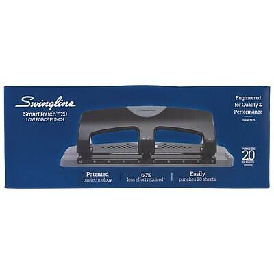 Swingline SmartTouch 20 Low Force Punch

Engineered for Quality & Performance Since 1920

Patented pin technology
60% less effort required*
Easily punches 20 sheets

*Based on internal testing