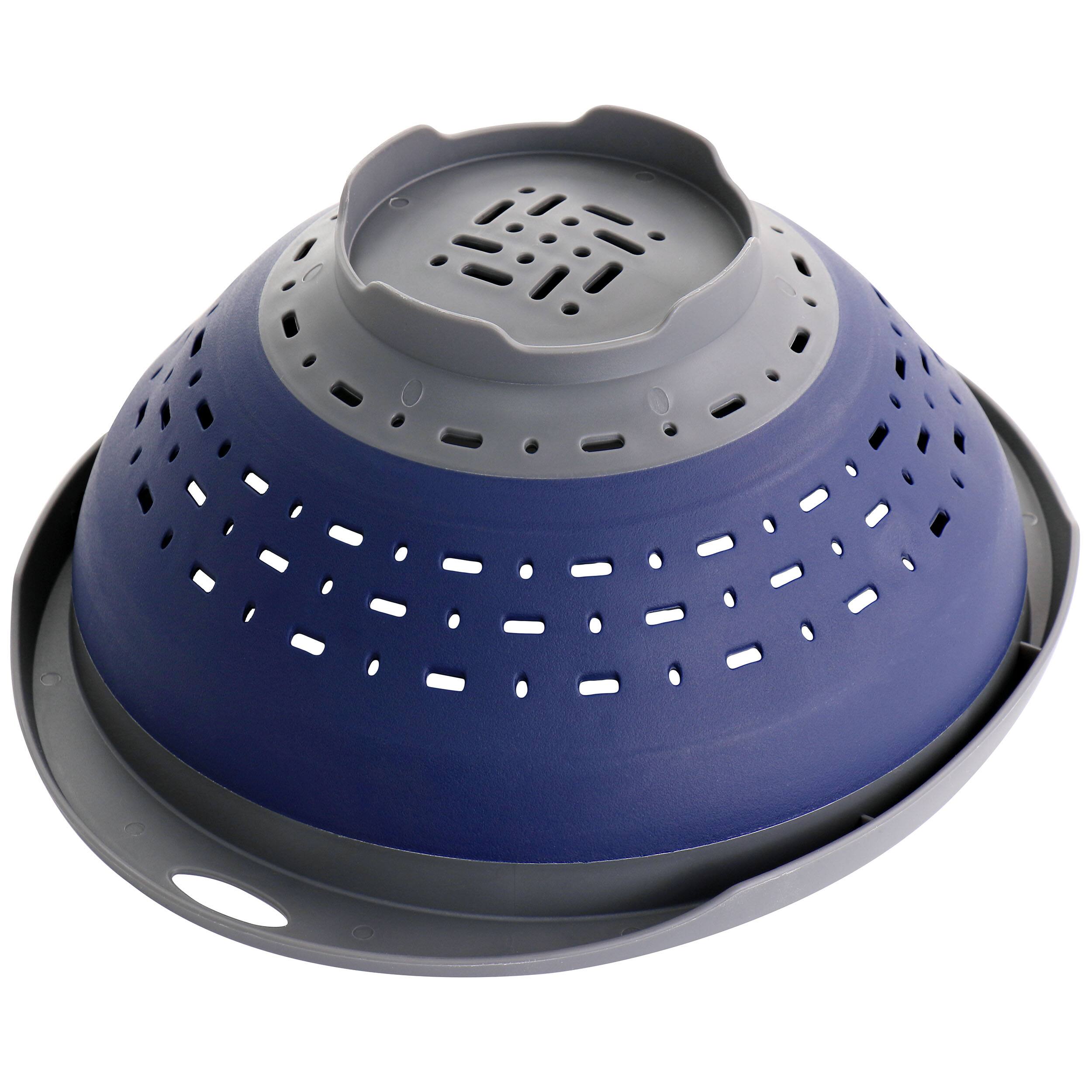 Alt View 3. Oster - Oster Bluemarine Collapsible Polypropylene Colander in Navy - Blue.