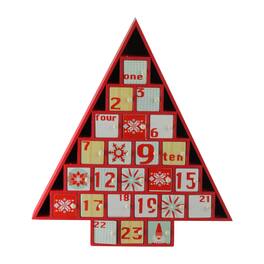 Northlight - Christmas Tree Advent Calendar Decoration - 14.5" - Red