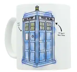 Nerd Block - Doctor Who Watercolor TARDIS Mug - White
