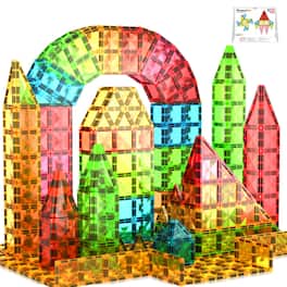 PicassoTiles - PICASSO-TILES Magnetic Tiles For Kids, Travel Size 36PCS Construction STEM Building Blocks Educational Toy - Multicolor