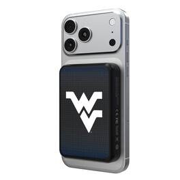 Keyscaper - West Virginia Mountaineers Wireless Magnetic Power Bank - Black