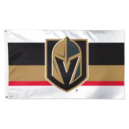 WinCraft - Vegas Golden Knights 3' x 5' Horizontal Stripe Deluxe Single-Sided Flag - White