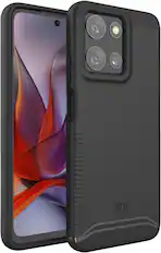 Front. TUDIA - TUDIA Merge Moto G 2025 Case/Moto G Play 5G (2025) Case Military Grade - Black - Black.