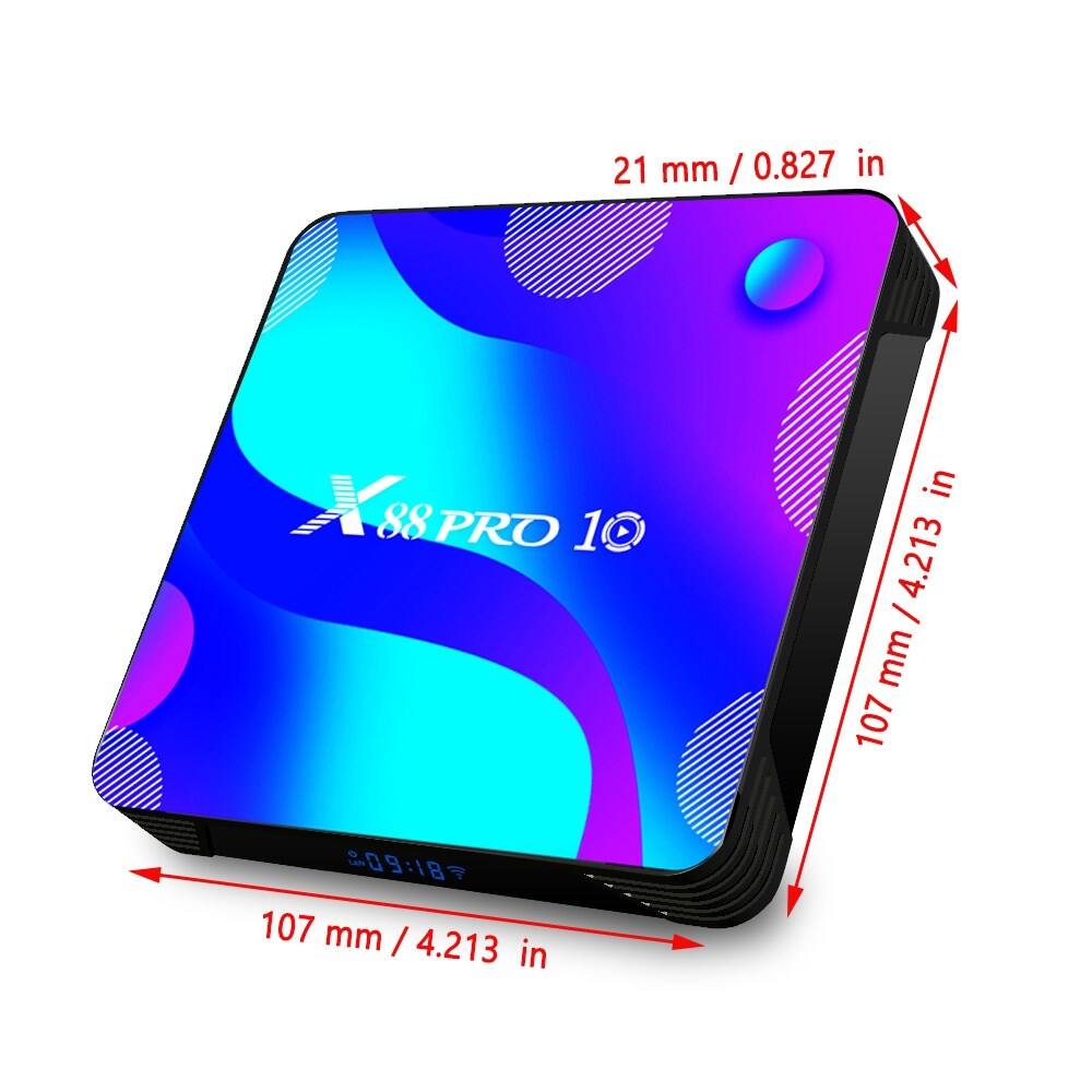 Topteng X88 Pro 10 Android 11.0 TV Box 2GB+16GB, RK3318 Quad Core