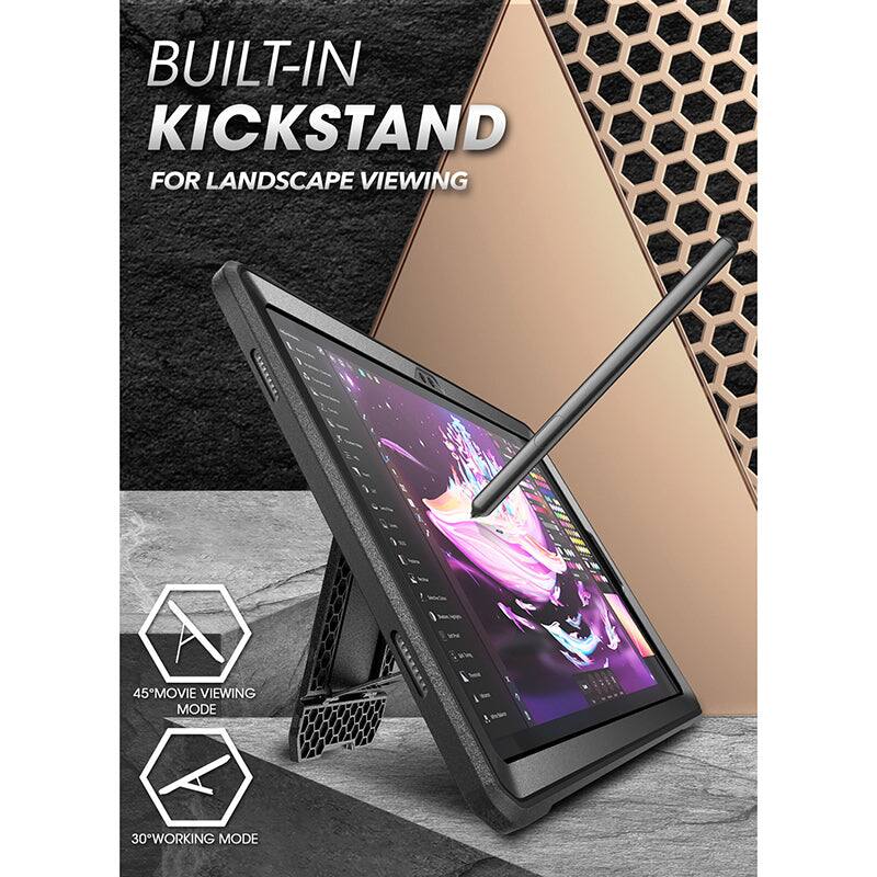 BUILT-IN KICKSTAND  
FOR LANDSCAPE VIEWING  

45° MOVIE VIEWING MODE  

30° WORKING MODE