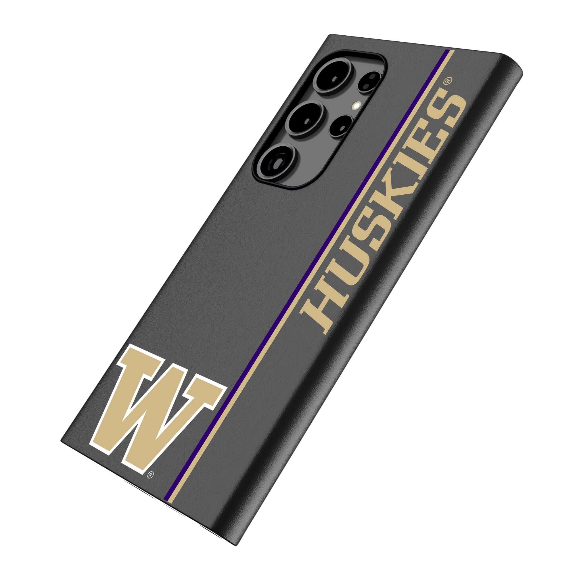 Alt View 1. Keyscaper - Washington Huskies Galaxy Magnetic Bump Case - S25 Ultra - Black.