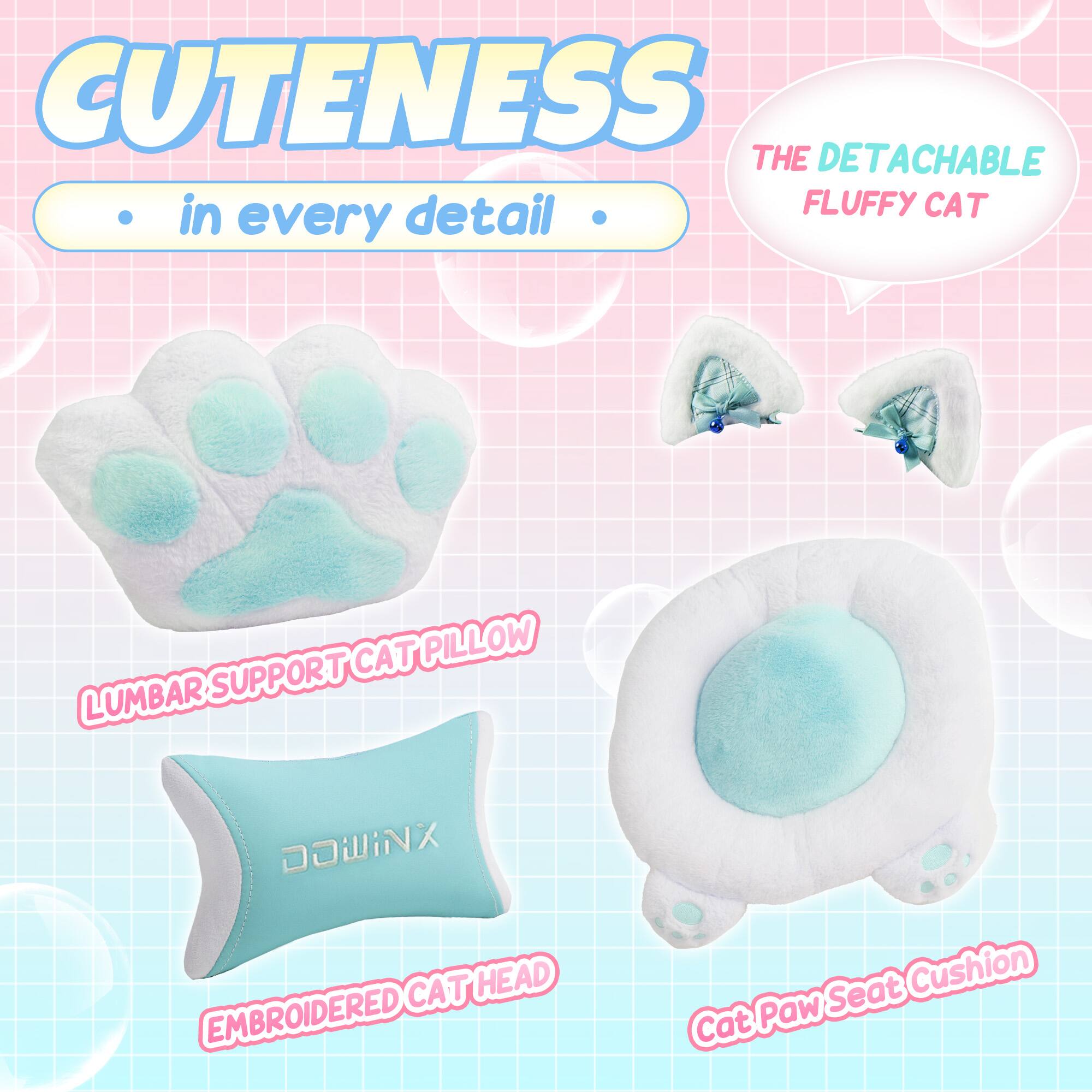 Cuteness in every detail

The Detachable Fluffy Cat

Lumbar Support Cat Pillow

Embroidered Cat Head

Cat Paw Seat Cushion