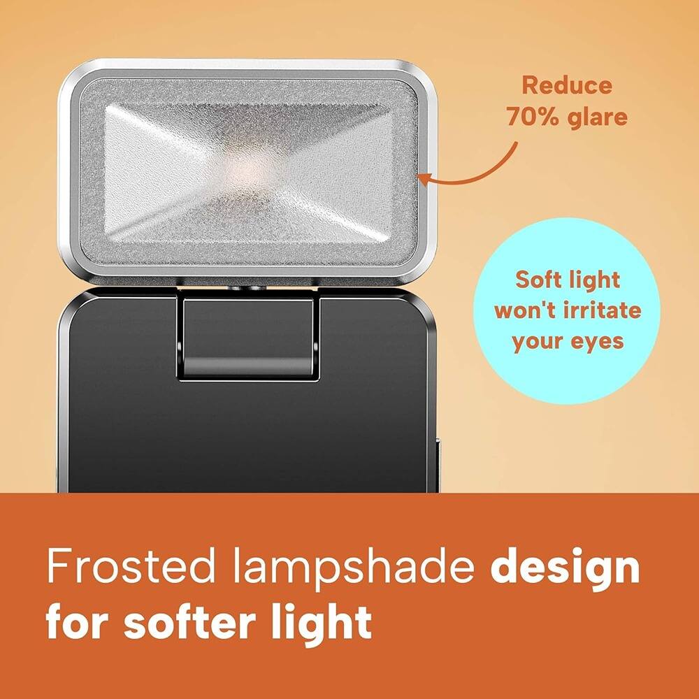 - Reduce 70% glare
- Soft light won't irritate your eyes
- Frosted lampshade design for softer light