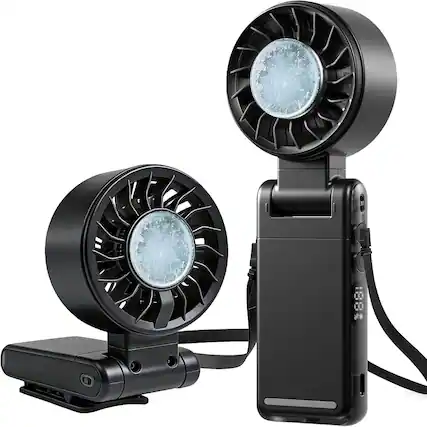 Front. Loheer - Loheer Portable Handheld Fan Rechargeable Personal Fan with Clip Ice Cooler 5 Speeds for Travel Beach.