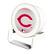 Front. Keyscaper - Cincinnati Reds Linen Print Nightlight Charger & Bluetooth Speaker - White.