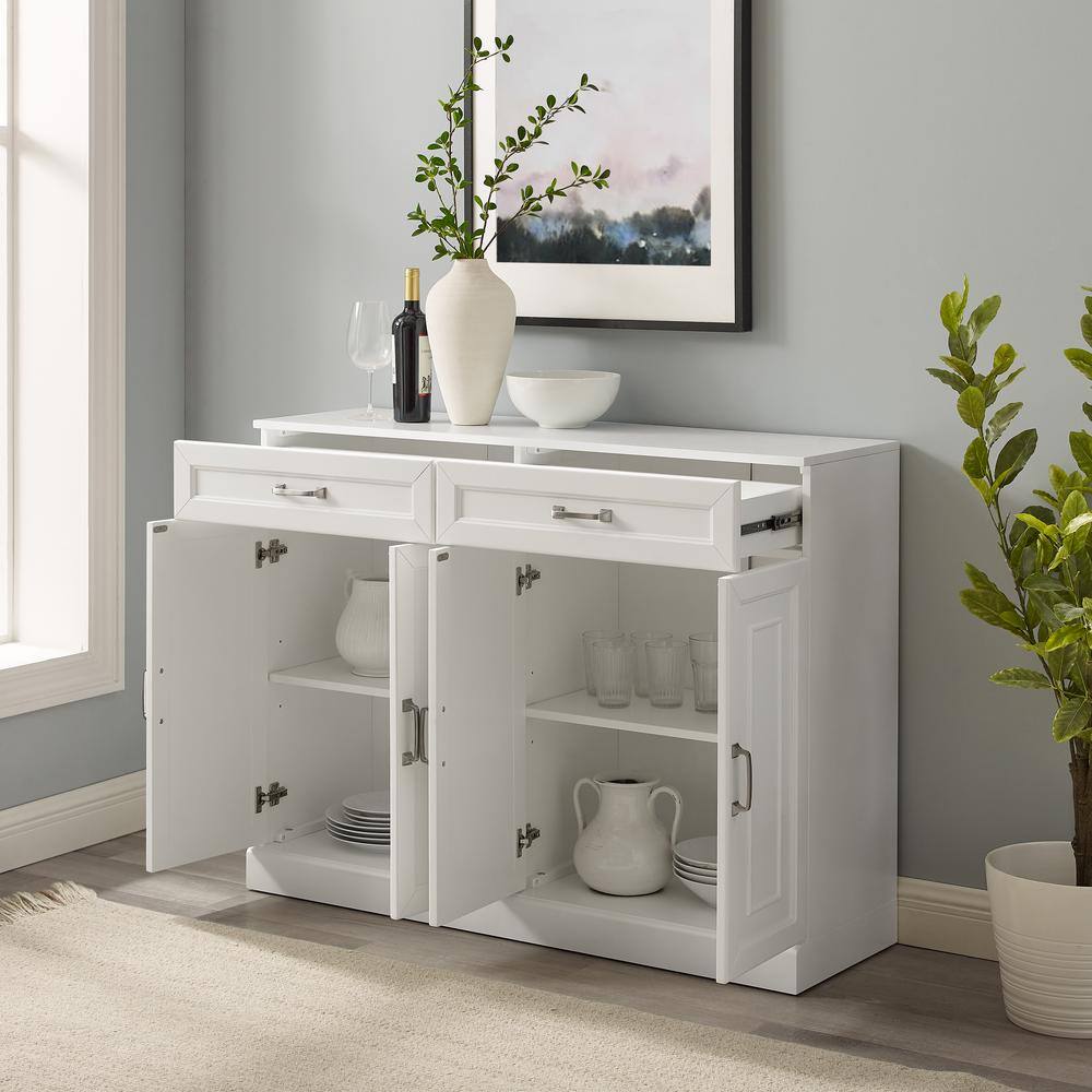 Alt View 10. Crosley Furniture - Stanton Sideboard - White.