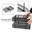 Alt View 13. Mind Reader - Stackable Paper Tray, Desktop Organizer, File Storage, Office, Metal Mesh, 10.5"L x 13.25"W x 7.5"H, 2 Pcs - Black.