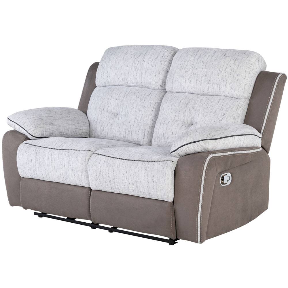 Angle. Global Furniture USA - Monroe Manual Reclining Loveseat - Gray.