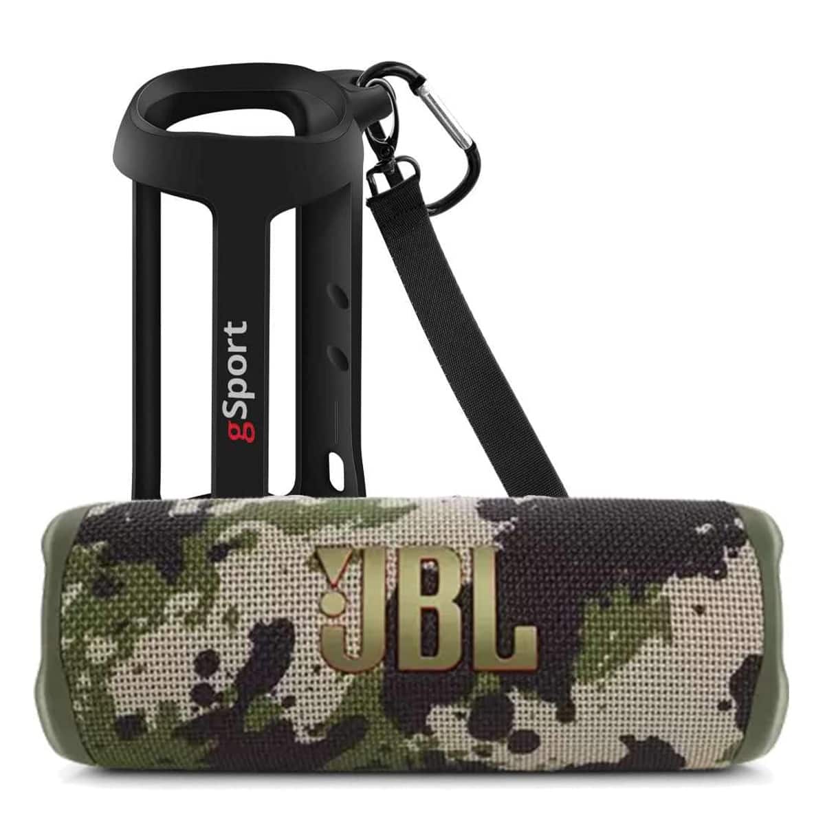 JBL - Flip 6 Waterproof Portable Speaker with gSport Silicone Sleeve (Camo) - Camouflage