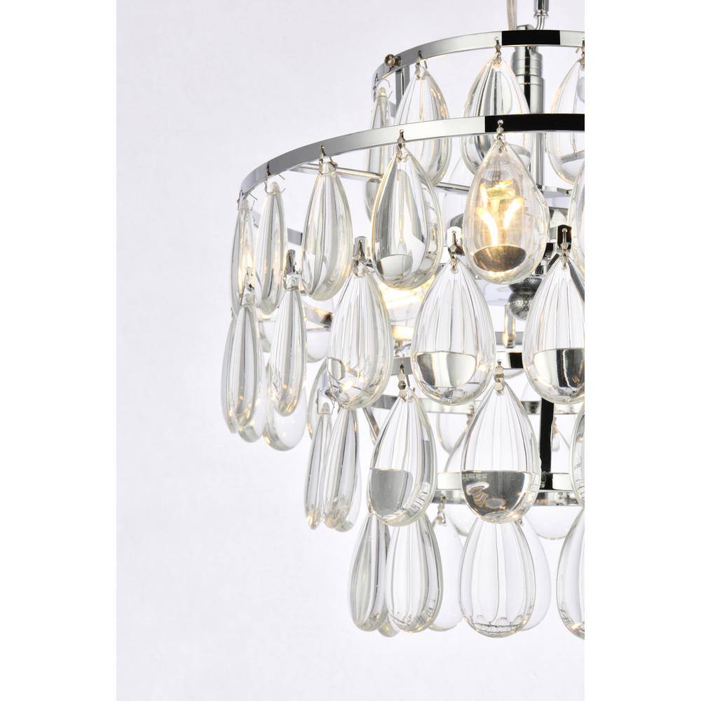 Alt View 2. Elegant Lighting - Mila 12 inch pendant in chrome - Chrome.