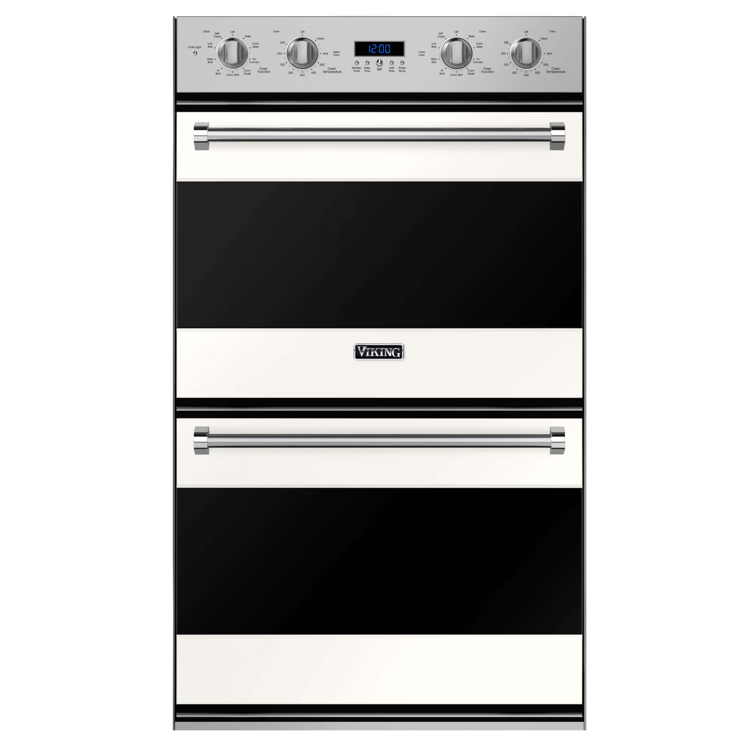 Viking - 30" Built-In Electric Convection Double Wall Oven - Pure White - Front_Zoom