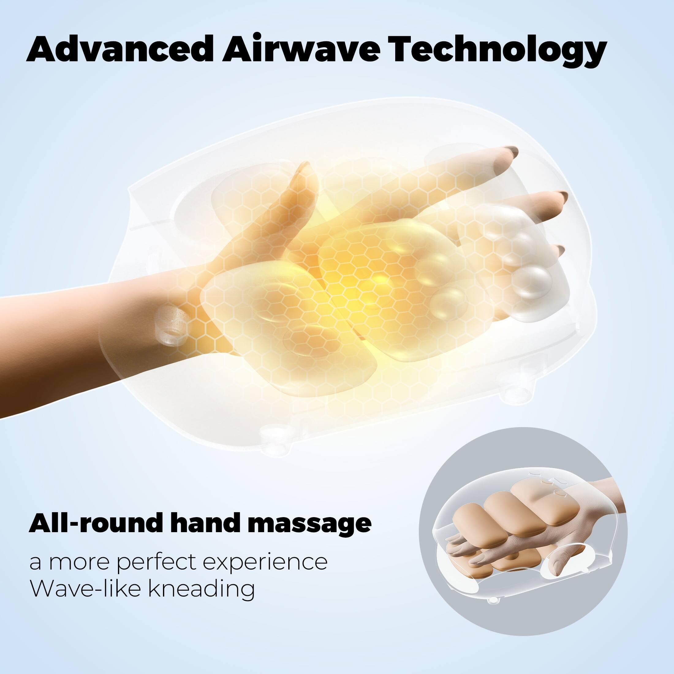 Advanced Airwave Technology

All-round hand massage  
a more perfect experience  
Wave-like kneading