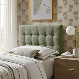 Lily Upholstered Fabric Headboard by Modway - Leaf