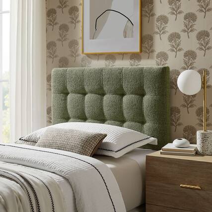Front. Modway - Lily Upholstered Fabric Headboard by Modway - Leaf.