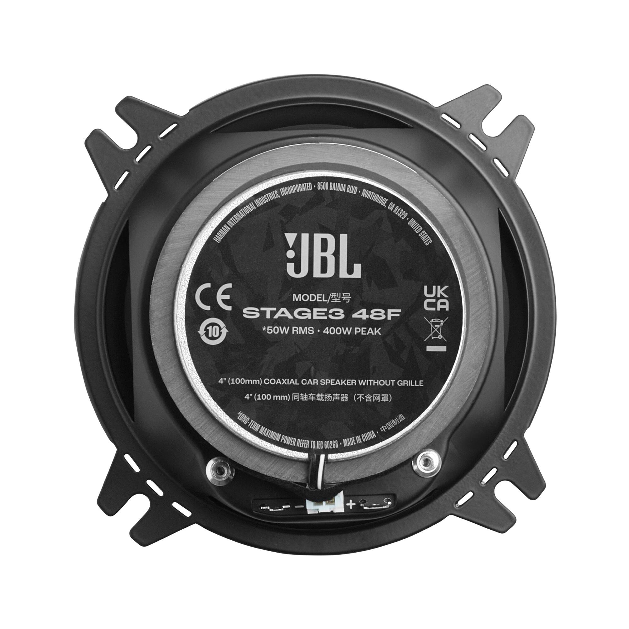 INCORPORATED  
1500 BALBIA BOVD INDUSTRIES  
NORTHRIDGE  
INTERNATIONAL  
91329  
HARMAN BAITED STATES  
UBL CE UK  
MODEL/ CA  
STAGE3 48F  
4" (100mm) COAXIAL CAR SPEAKER WITHOUT GRILLE  
4" (100mm)  
TERW MARIOMUMA POWER MADE IN CHINA  
REFER 10  
60268