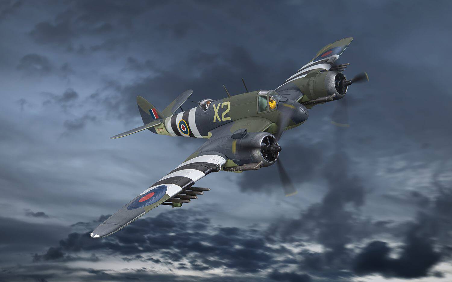 Angle. Corgi - Bristol Beaufighter TF.X "NE775/X2 455 Squadron RAF Langham Norfolk 1944" Aviation Archive Series 1/72 - Multi.