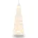 Alt View 1. Costway - 7FT Pre-Lit Hinged Pencil Christmas Tree with 300 LED Lights & 8 Flash Modes - White.