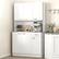 Front. Homcom - 71" Kitchen Pantry Cabinet, Tall Storage Cabinet with Microwave Stand, Modern Kitchen Hutch with Countertop - White.