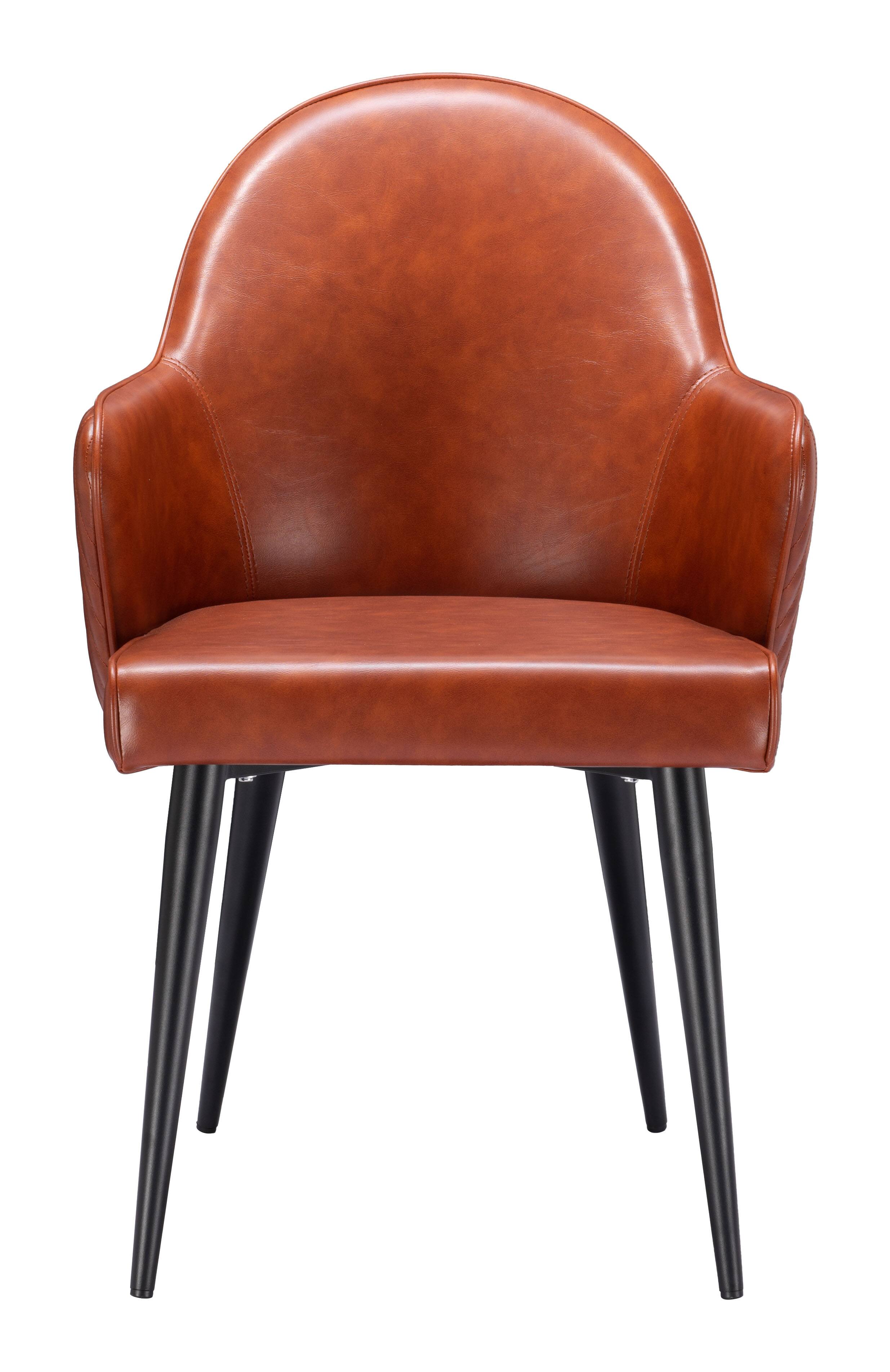 Alt View 1. Hivvago - Silloth Dining Chair Brown - Brown.