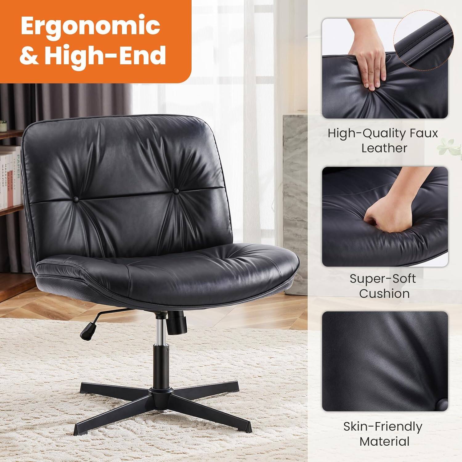 Ergonomic & High-End

High-Quality Faux Leather

Super-Soft Cushion

Skin-Friendly Material