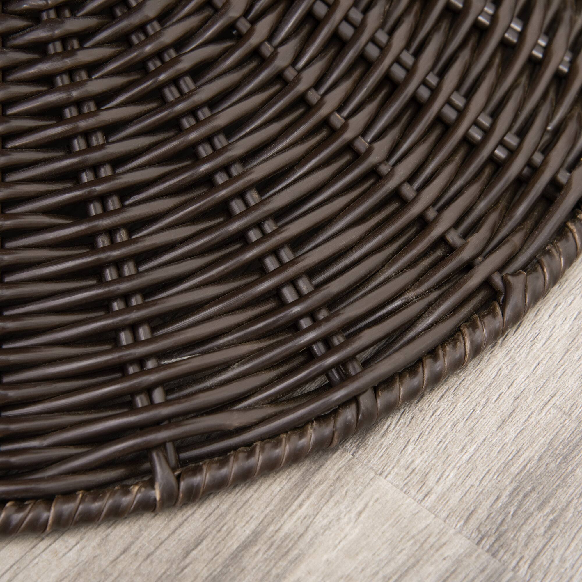 Alt View 5. Pawhut - Elevated Cat Bed, Rotatable Egg Chair Pod, Thick Cushion, Natural Mat Grass Woven Kitty House.