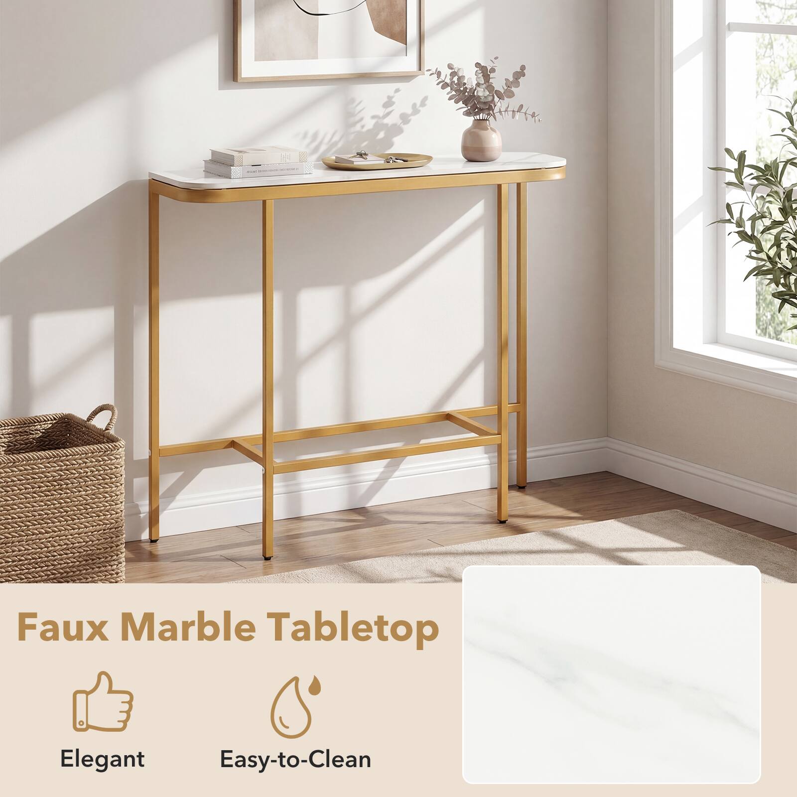 CONDERSE - Faux Marble Tabletop
Elegant
Easy-to-Clean