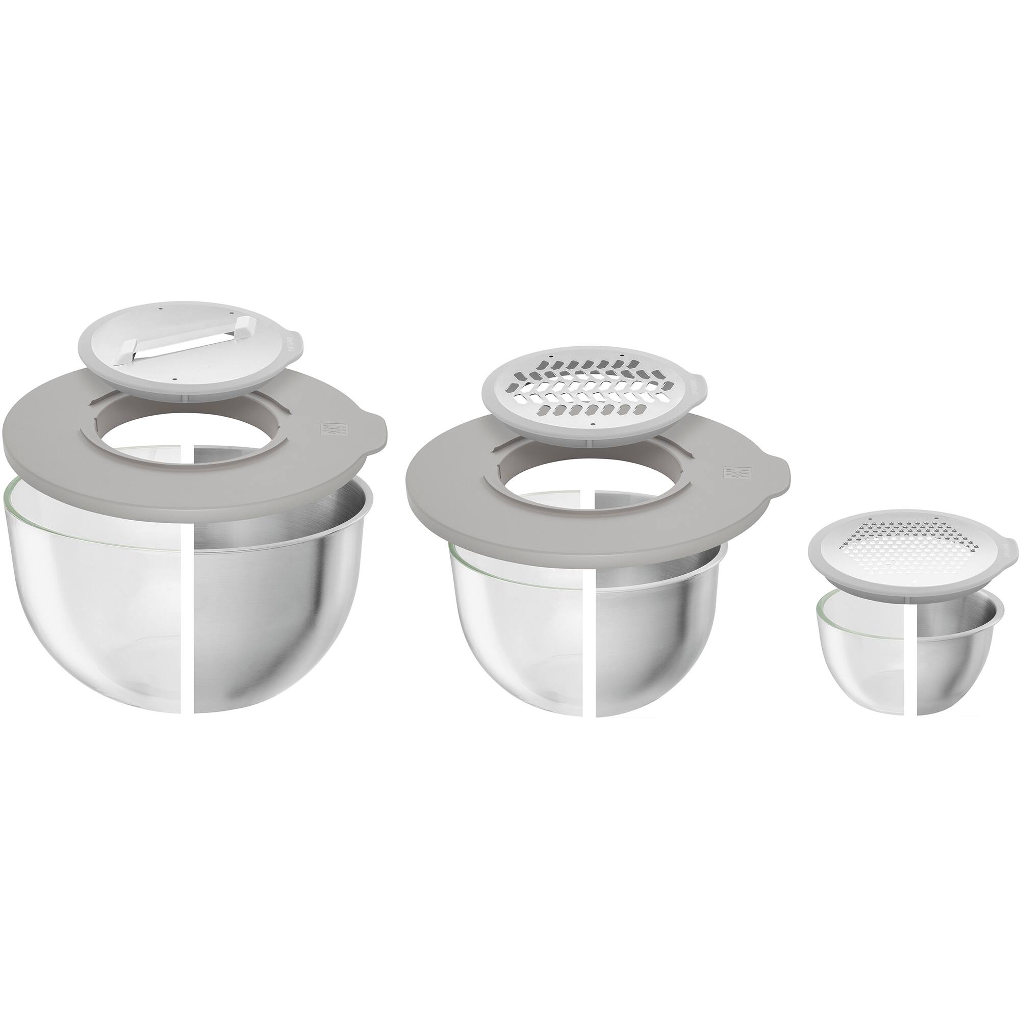 Alt View 1. ZWILLING - ZWILLING Fresh & Save BOWLS 5-pc Accessory Set - Gray.
